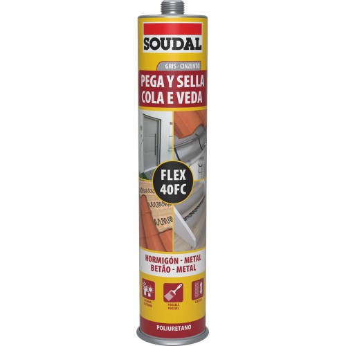 MASILLA PU PEGA Y SELLA GRIS CARTUCHO 290 ml